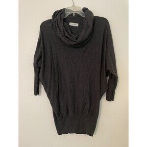 IF IT WERE ME Pullover Sweater Women’s Small Gray Dolman Sleeve Cowl Neck